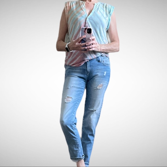 Young Fabulous & Broke Loni Tie-Dye Sleeveless Tee Small - Picture 3 of 9